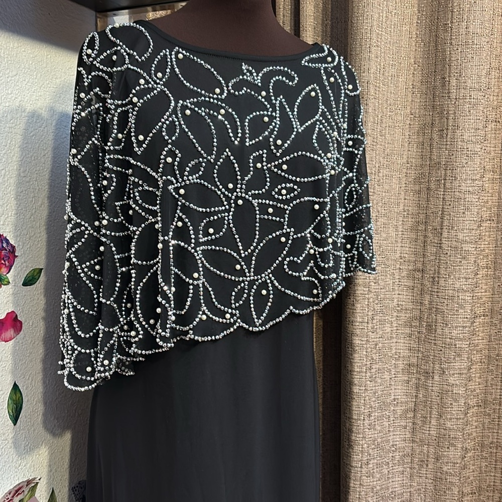 Elegant Black Beaded Dress